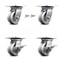 Service Caster 4 Inch V Groove Semi Steel Swivel Caster Swivel Locks 2 Brakes SCC, 2PK SCC-35S420-VGR-BSL-2-SLB-2 - alternate 1